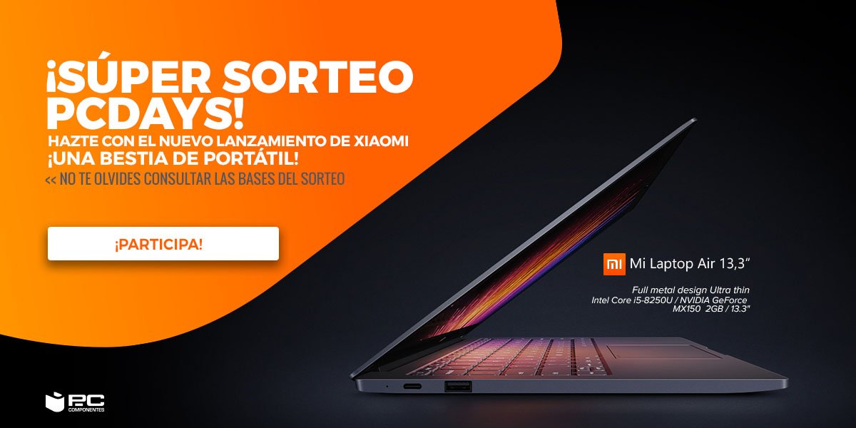 pccomponentes's tweet image. SORTEAZO DEL AÑO! PARA PARTICIPAR:

- Comenta con #LosPcDaysDePcComponentes
- Haz RT
- Rellena tus datos aquí 👉 bit.ly/2lDlV1b