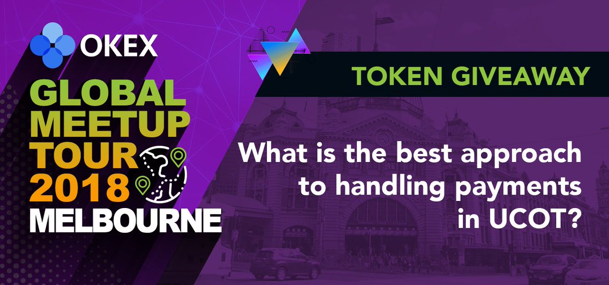ANSWER TO WIN TOKENS: 💰
What is the best approach to handling payments in UCOT?

Follow us + comment your answer below for a chance to win 500 UCOT! We will draw 10 winners.

#OKExGlobalMeetupTour #Melbourne #crypto #blockchain