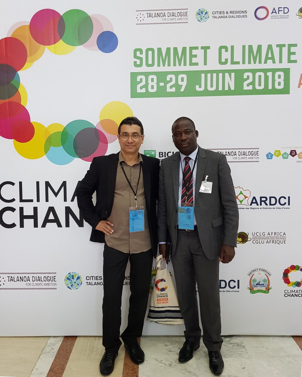 ENERGIES2050's tweet image. @UCLGAfrica ... La voix des gouvernements locaux en #Afrique... Partenaire clé et ami d&apos;ENERGIES 2050. François YATTA, Directeur des Programmes de #CGLUA et Stéphane POUFFARY, Directeur Général d&apos;ENERGIES 2050. #ClimateChanceAfrique #Abidjan 
#ClimateAction