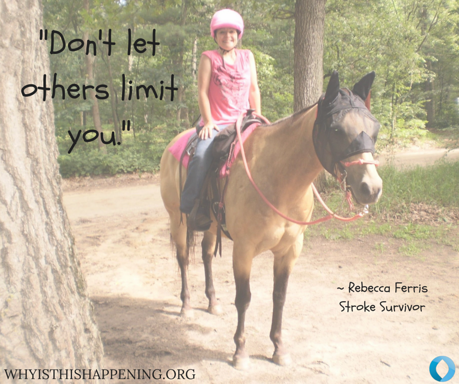 PeopleStoryGod's tweet image. “Don’t let others limit you.” ~ Rebecca (Stroke Survivor)
#WITHteam #StrokeSurvivor 
ow.ly/7CFl30kGcaz
