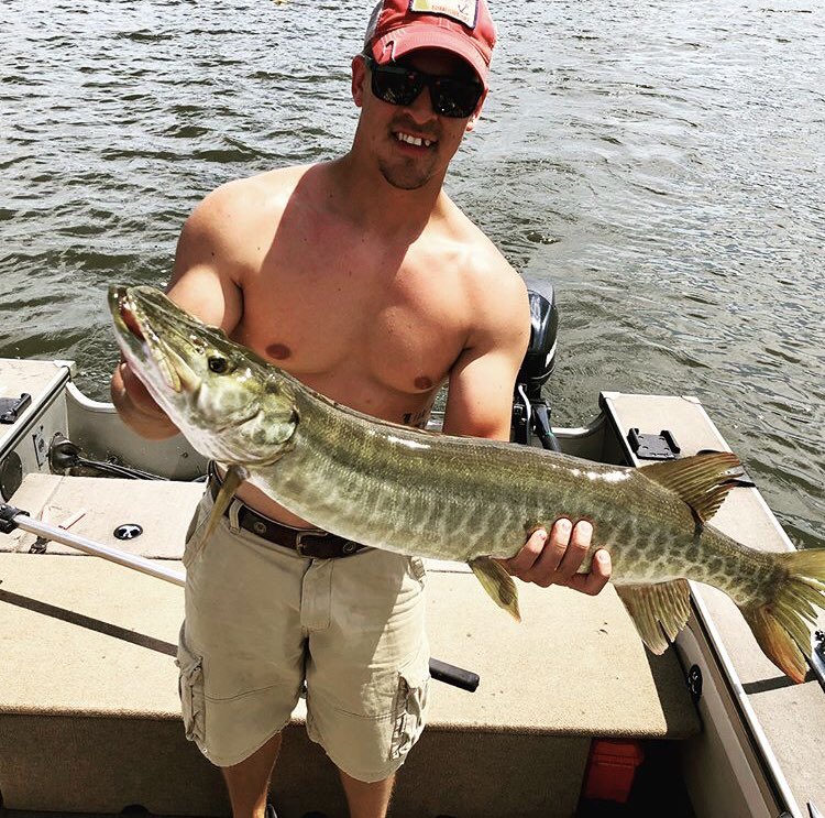 CaptainChaos814's tweet photo. Don’t mind the missing tooth. He must have bit a Wander Shad!!! They just look so tasty 🔥🔥🔥 #TeamChaos #PAmusky #Musky https://t.co/HgKIawiaOl