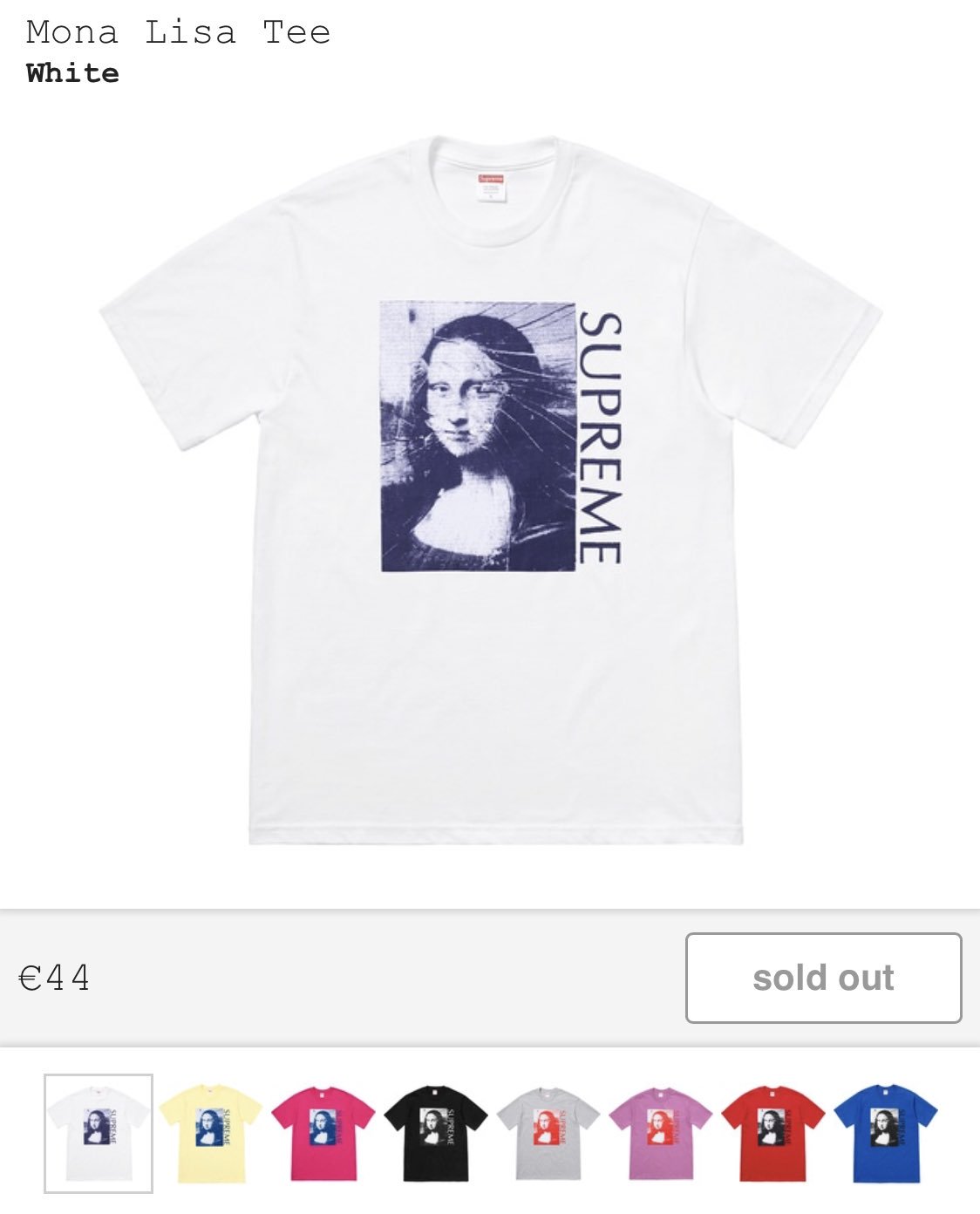 mona lisa tee supreme