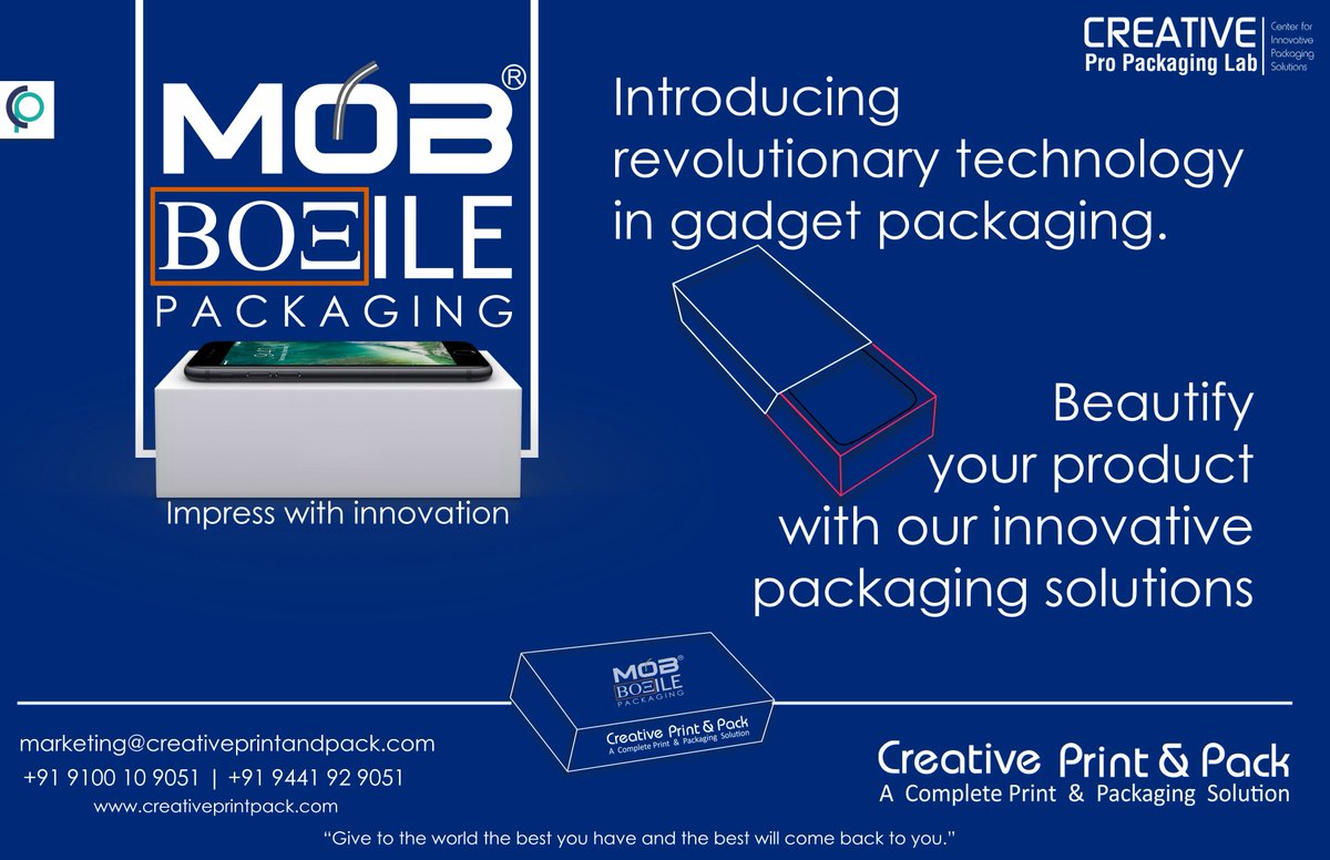 Introducing revolutionary #technology in #gadget #packaging 

#creativeprintpack #thinkbeyondcreativity #weloveyourproduct #mobilephonepackaging #gadgetpackaging #packagingtechnology #boxpackaging #pack #print #printandpack #mobilebox #phonebox #Phone #mobile