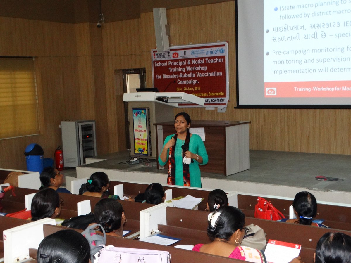 CdhoSabarkantha's tweet image. MR CAMPAIGN Training Of @NODELTEACHERS OF HIMATNAGAR BLOCK. Training Given By #CDHO, Tho hmt, Qamo sK, Medical Officer. #SpecialGuest Dr.Thakor From WHO. @GoodInteraction, Question-Answer. Teachers Promise for The Best Support. WELCOME.. THANKS