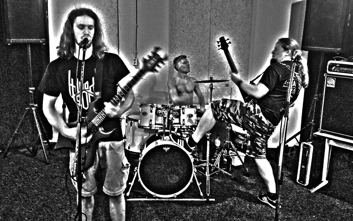 Dutch metal band Bloodgod rehearsing for their final show at Big Ass Metal Fest #21 in Utrecht, NL this weekend (Saturday, June 30, 2018).