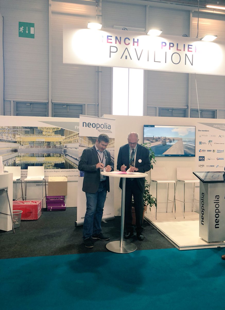 Signature of a partnership agreement for nuclear sector between <a href="/Neopolia_/">Neopolia</a> and #nucleopolis on the #FrenchPavilion #NuclearExpertiseFromFrance #FrenchSuppliers