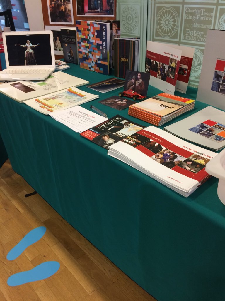 stanscafe's tweet photo. All set up and ready to chat to teachers at the #ACTeaParty18 @ArtsConnectWM https://t.co/1ewtveiWmO