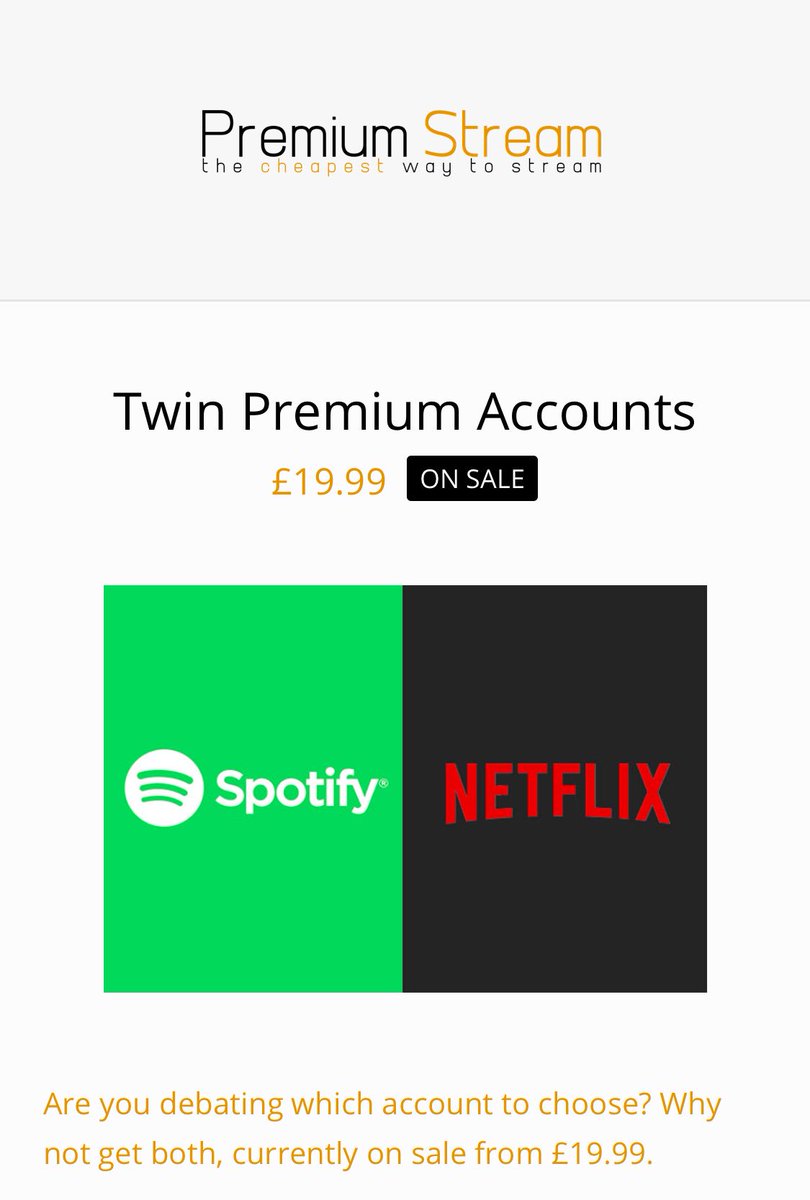 premium_stream's tweet image. Fed up of the hefty prices of Spotify and Netflix? That’s why we are here as the prices you’ll see on our website is the price you pay. 

⛔️75% OFF⛔️

➡️bit.ly/premiumstream⬅️