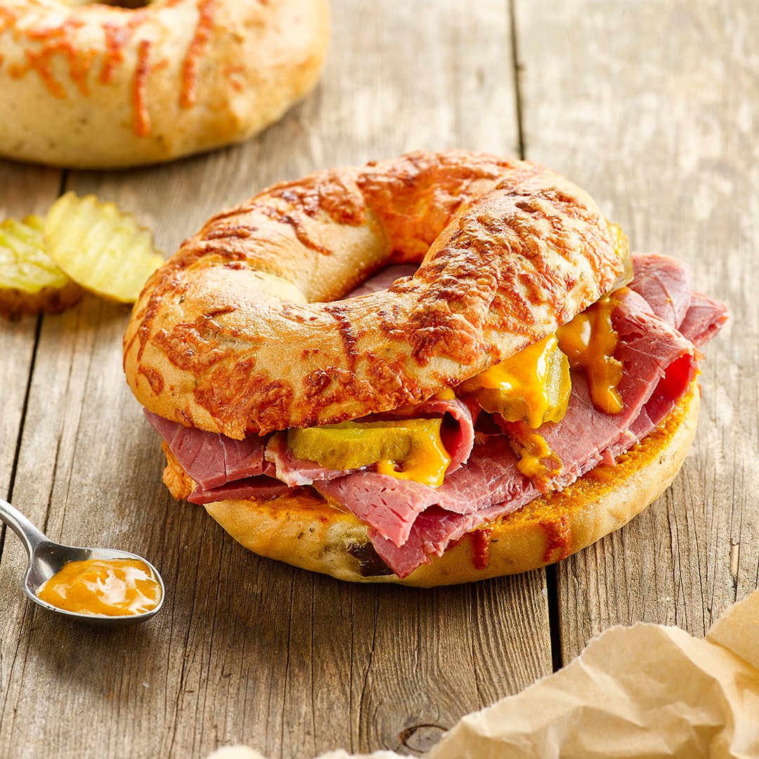 harlechfoods's tweet photo. A serving suggestion for the cheese &amp; jalapeno bagels that are on offer as part of this week's #Ra_Ra from #BagelNash https://t.co/3ZUlFhXeSq