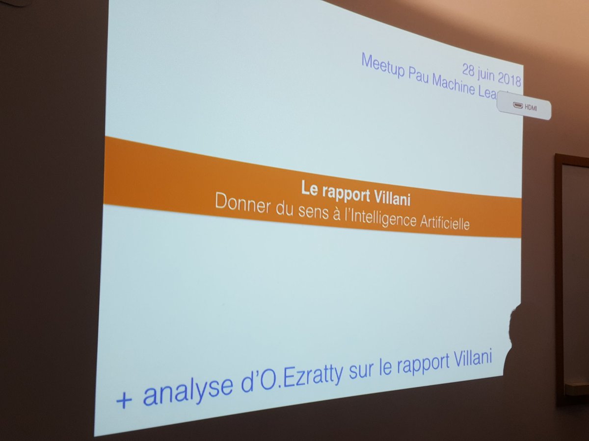 Julien prêt pour une analyse du rapport <a href="/MissionVillani/">Mission Villani</a> pour la première session de clôture de la saison <a href="/Meetup/">Meetup</a> #Pau #MachineLearning <a href="/Helioparc/">Technopole Hélioparc</a>