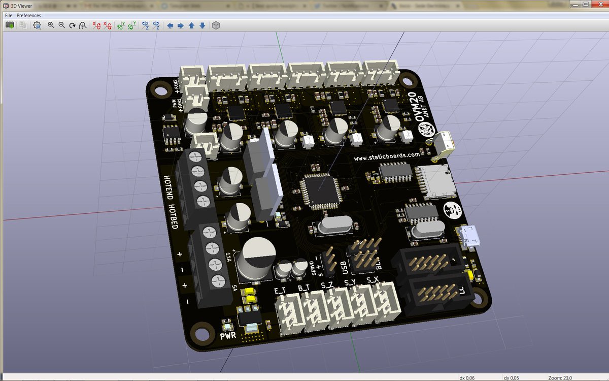 StaticBoardsES's tweet photo. Aqui esperando por la primera PCB de esta joyita :) una ovm20 diseñada para los que quieren mejorar su anet con una electrónica decente https://t.co/er0Z2Cg8se