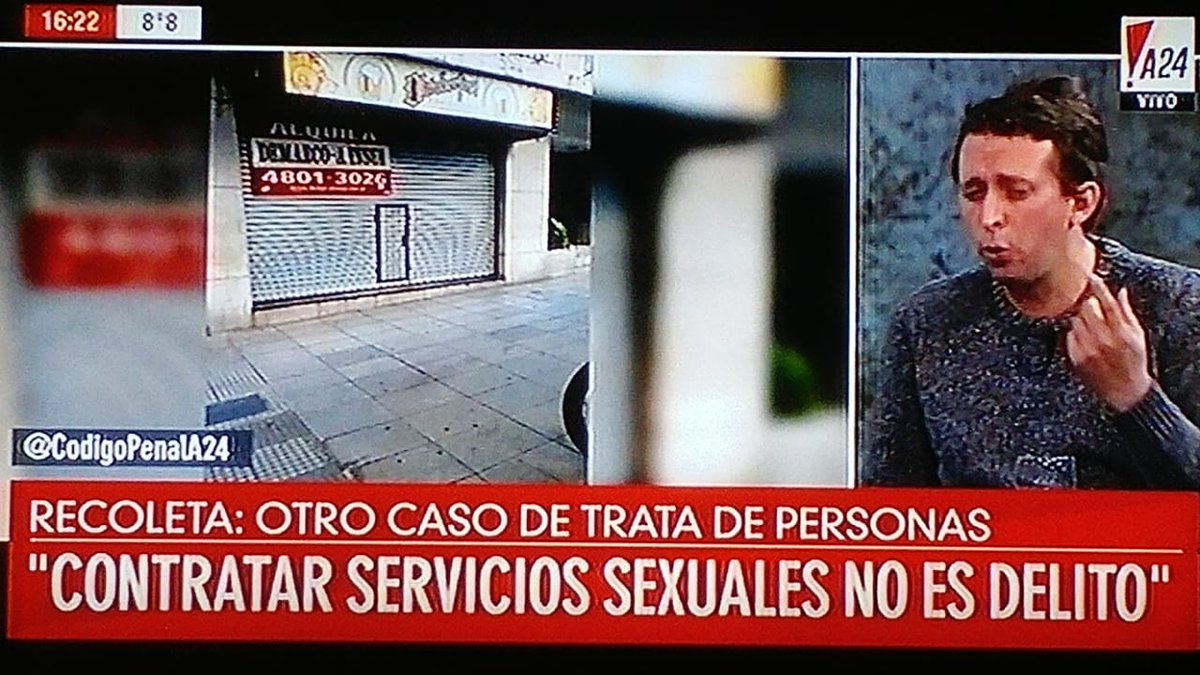 AlamedaCABA's tweet photo. #BuenJueves #Trara #Prostibulo #Recoleta #Stravos en el programa de @A24COM estuvo @LSchaererOK contando la lucha contra el crimen organizado, la falta de asistencia a las víctimas y la #Corrupcion de los funcionarios de #Cambiemos https://t.co/ZvsoT6iMOF