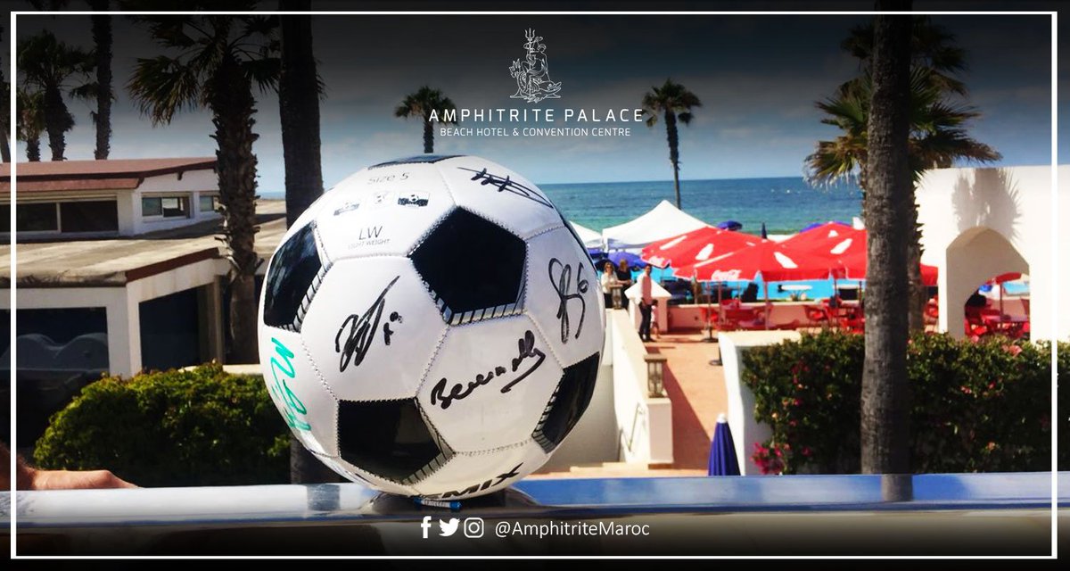 AmphitriteMaroc's tweet photo. Retour de notre chef de cuisine Imad avec un cadeau de la part des Lions de l'Atlas (ballon dédicacé par tous les joueurs) ⚽🦁

Chef Imad a representé l'@amphitritemaroc en Russie, il a été sélectionné pour assurer la cuisine de l'Equipe Nationale 🇲🇦

#AmphitritePalace #CM2018 https://t.co/IqJnE2NrDC