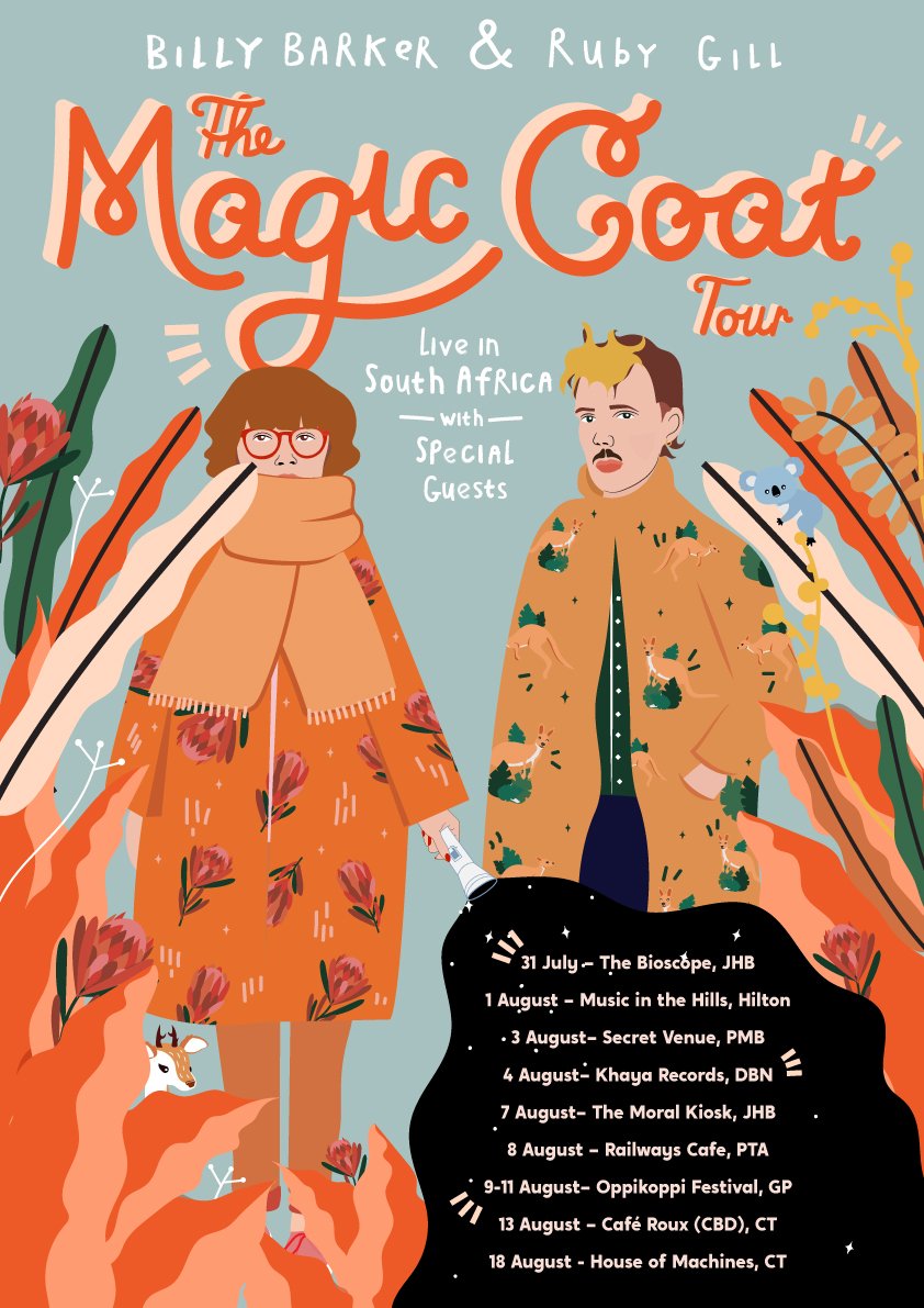 texxandthecity's tweet photo. .@RubyMaryGill &amp; Billy Barker announce nine-date #MagicCoat tour of SA! https://t.co/1RwlGM69S2 https://t.co/hPyQBVip7s