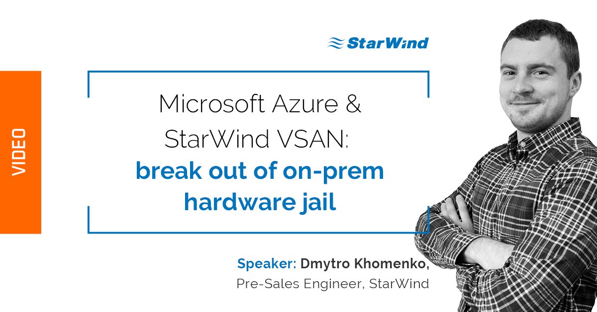 Do not consider the hardware you currently use the limit. Break out of the on-prem hardware jail with #StarWindVSAN &amp; Microsoft Azure!
#MicrosoftAzure #VSAN #Azure
starwindsoftware.com/resource-libra…
