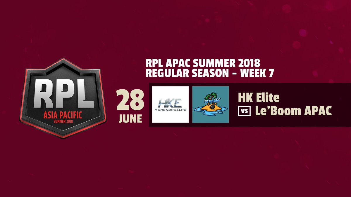 FINAL REGULAR SEASON MATCH!

LIVE AT 8PM SGT
HK Elite vs Le'Boom APAC

Stream:
<a href="/GamingKelevra/">K Ξ l Ξ V Г Λ Gaming</a> 

<a href="/ClashRoyale/">Clash Royale</a> <a href="/RPL_es/">RPL ES</a>