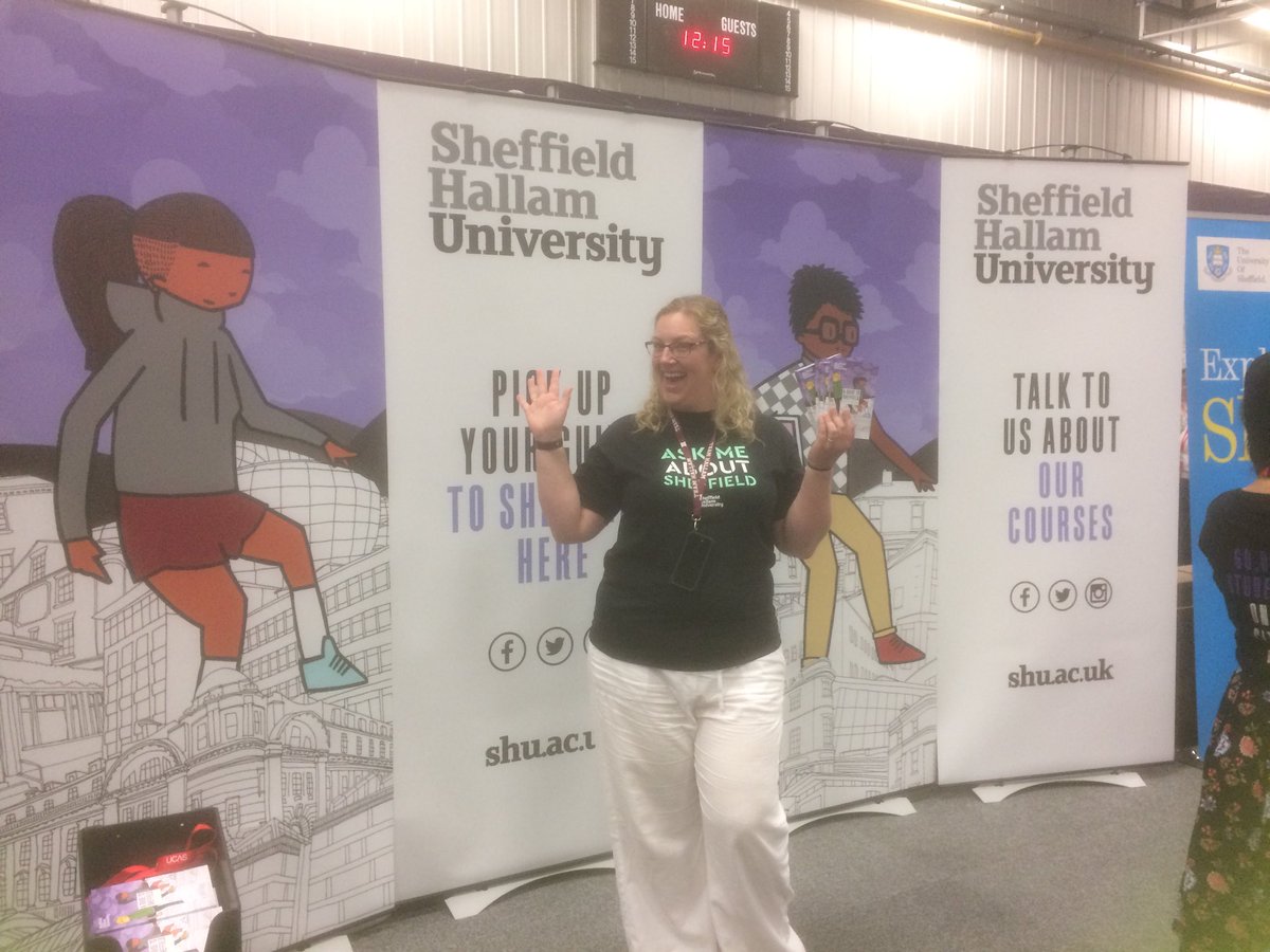 Foggers2's tweet photo. Come see Sheffield Hallam Staff at UCAS event, here till 3.30pm. Leeds Beckett Headingly campus is really buzzing today. https://t.co/Fnie0XF25D