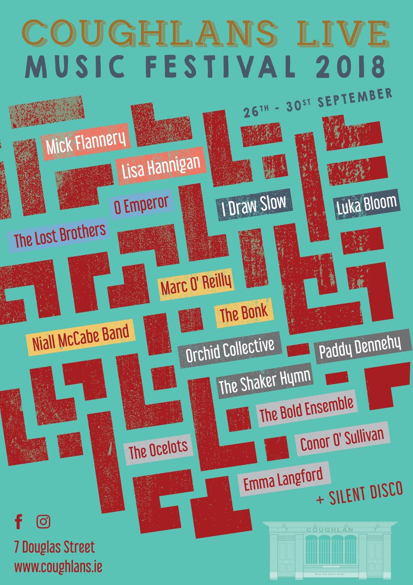 Just Announced #CLMF18 On sale tomorrow at 10am 
@LisaHannigan <a href="/MickFlannery/">Mick Flannery</a> <a href="/thelostbrothers/">The Lost Brothers</a> <a href="/marcoreilly/">Marc O'Reilly</a> <a href="/idrawslow/">idrawslow</a> <a href="/WeAreOrchid/">Orchid Collective</a> <a href="/TheShakerHymn/">The Shaker Hymn</a> <a href="/niallmccabeband/">NMCBand</a> <a href="/ELangfordMusic/">Emma Langford</a> @theocelotsmusic <a href="/Paddy_Dennehy/">PaddyDennehy</a> &amp; more. 
Details coughlans.ie/whats-on/