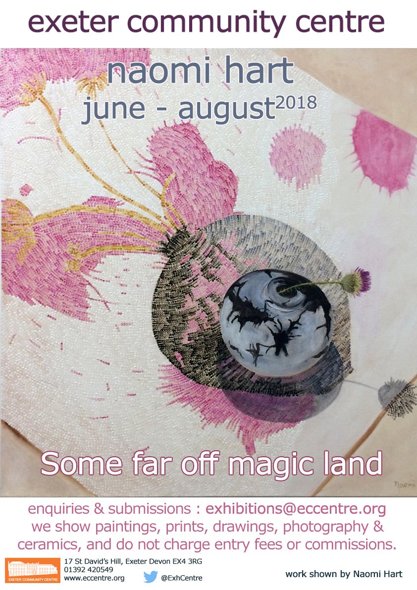 Need some respite from the heat? Pop along and cool in the calm of @theNaomiHart's exhibition - with us until the end of August #ice #paintings #art in #Exeter