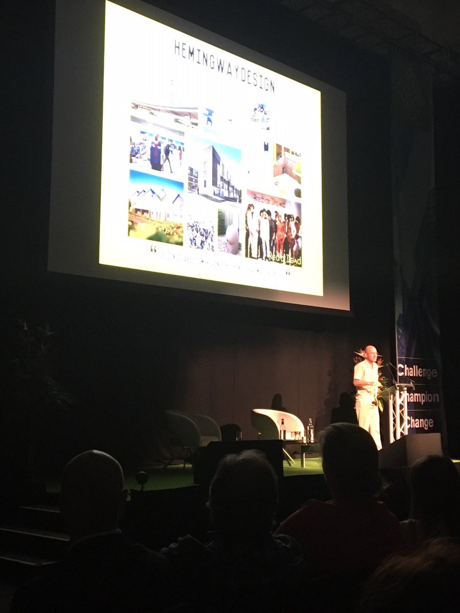 CommercialEvent's tweet photo. Inspiring speaker, Wayne Hemingway on the stage. For more information on @HemingwayDesign visit: https://t.co/3GJDsx6X4g https://t.co/7rEBGLeczc