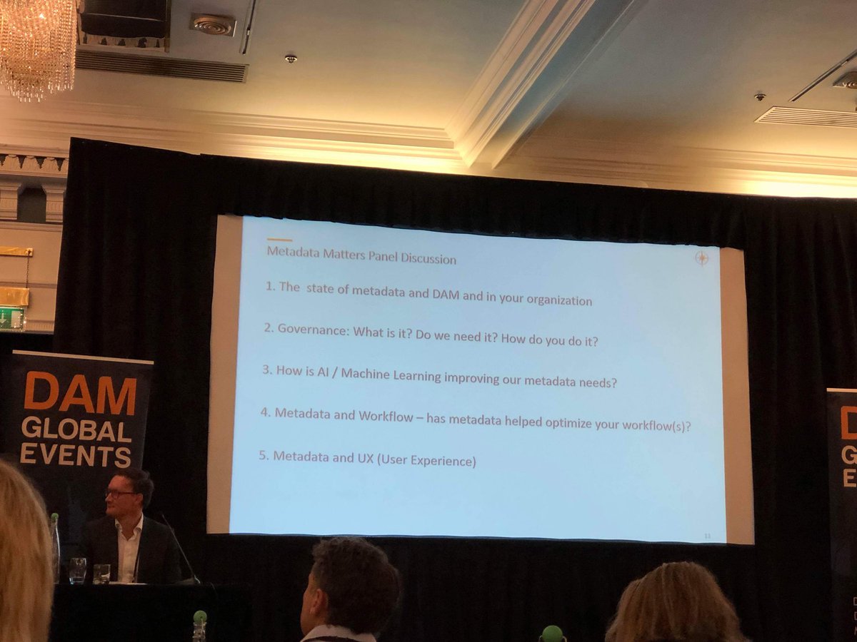 alina_marginean's tweet photo. #metadata matters panel discussion at #DAMEurope2018 #governance #AI #worklow #UX @censhare https://t.co/4nBV2oZbvN