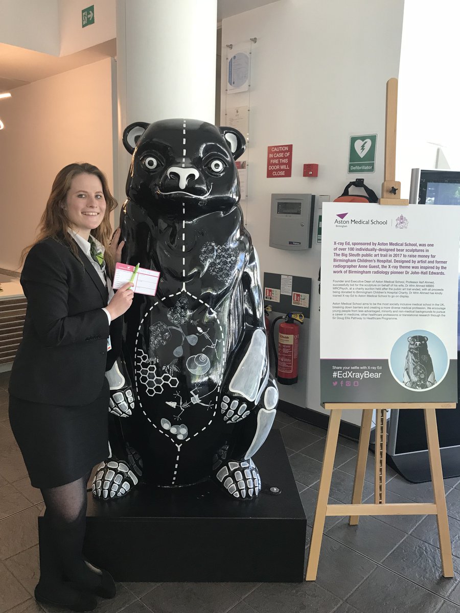 ConferenceAston's tweet photo. Look who Sam our receptionist has checked in this afternoon @ConferenceAston Come and say hello and get your #selfie with Ed the X-Ray Bear in our main lobby area #EdXrayBear @AstonMedicine @Bham_Childrens  🐻📸 https://t.co/vhqRc3ZdGg