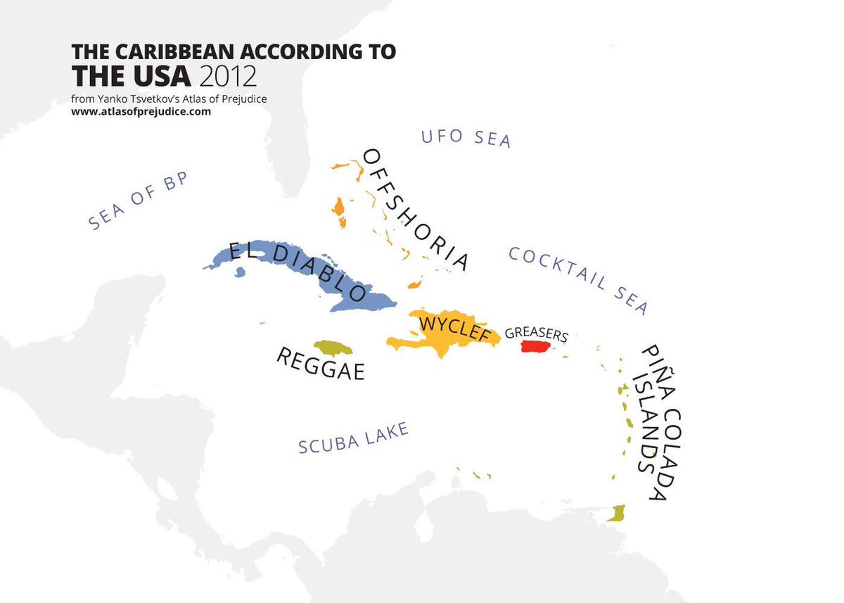 地図フリーク Twitterren 米人が見たカリブ海域https T Co Txsl9t7wmw メキシコ湾はbp海 ブリティッシュペトロリアム海 カリブ海はスキューバ湖 ジャマイカはレゲエ キューバはel Diablo 西語で 悪魔 カリブ海域は米人にとって経済的裏庭で休暇先だ