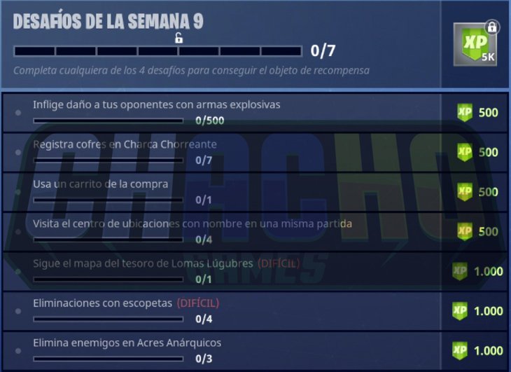 chachogames's tweet photo. ✅ Vamos con los desafíos de #Fortnite para esta semana 9: https://t.co/M4udemd7jB