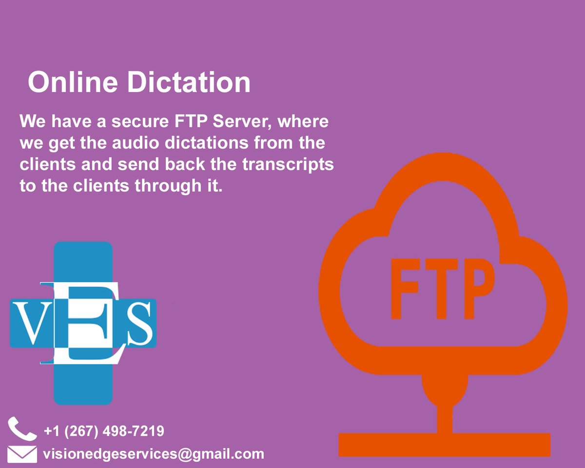 Vision_Edge's tweet image. We have a secure #FTP_Server, where we get the audio #dictations from the clients and send back the #transcripts to the #clients through it.
Get more details on our website:
goo.gl/GS4qYs