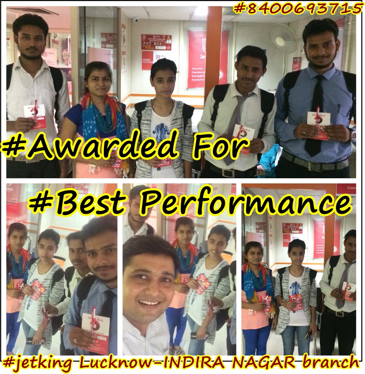JetkingLucknow2's tweet photo. #proud_moment
#awarded for #best_Performance :)
#आप_के #SUCCESS_में_ही_हमारा_SUCCESS_है :)
start your #career with #jetking :) #8400693715
https://t.co/huyLuLoi5v https://t.co/TCrAjpAt0r