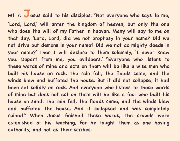 bpdflores's tweet photo. “Not everyone who says ‘Lord, Lord,’ will enter the kingdom of heaven, but only the one who does the will of my Father”
“Doing” the will of the Father is equivalent to “faith working through love” (Gal 5:6). Charity is the fruit Faith both desires and requires. https://t.co/6eDPZwlTUj