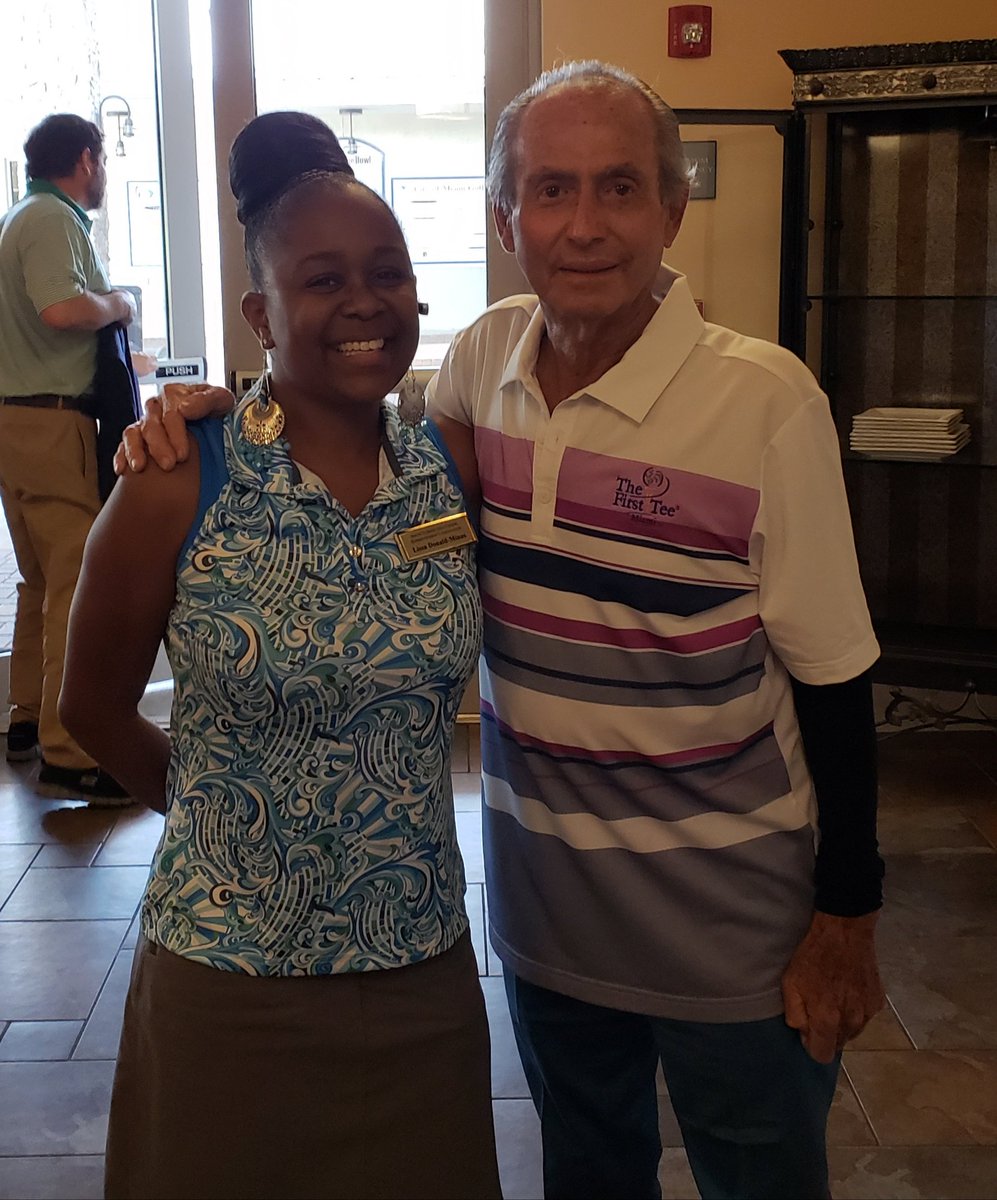 Lissa Donald-Minus and Mr. Charlie DeLucca at Melreese CC. What an honor to meet him. Thank you for coming to our  chapter meeting!