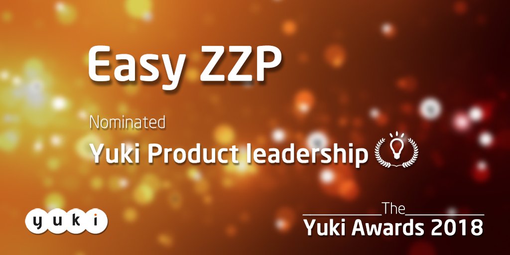 easyzzp's tweet photo. EasyZZP is genomineerd voor de Yuki Product Leadership Award 2018. Tijdens de Yuki Operational Excellence Gala worden de awards uitgereikt. Uiteraard hopen we de award ook binnen te slepen 😁. We houden jullie op de hoogte! #Yukigala18
https://t.co/Ooqvfx8rRR https://t.co/bxJDA4DO1e