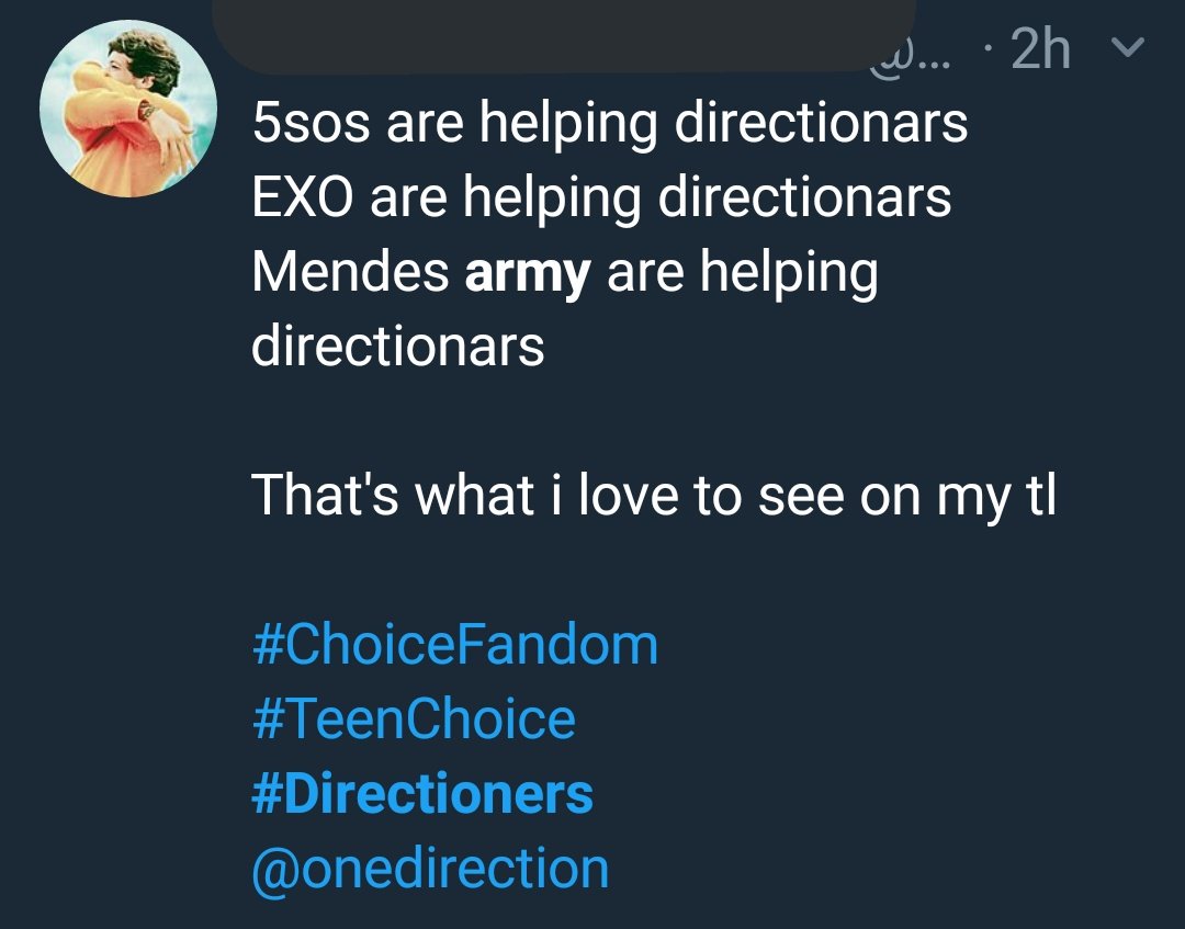 beyonteesen's tweet image. Directioners NECESITAN a otros fandoms para ganarnos, por lo tanto NO SON EL MEJOR FANDOM y no pueden decir lo contrario ☝🏼
El mejor fandom se gana el título por su cuenta no con ayuda de quienes odian al contrincante. #lodije

#ChoiceFandom #BTSARMY @BTS_twt #TeenChoice