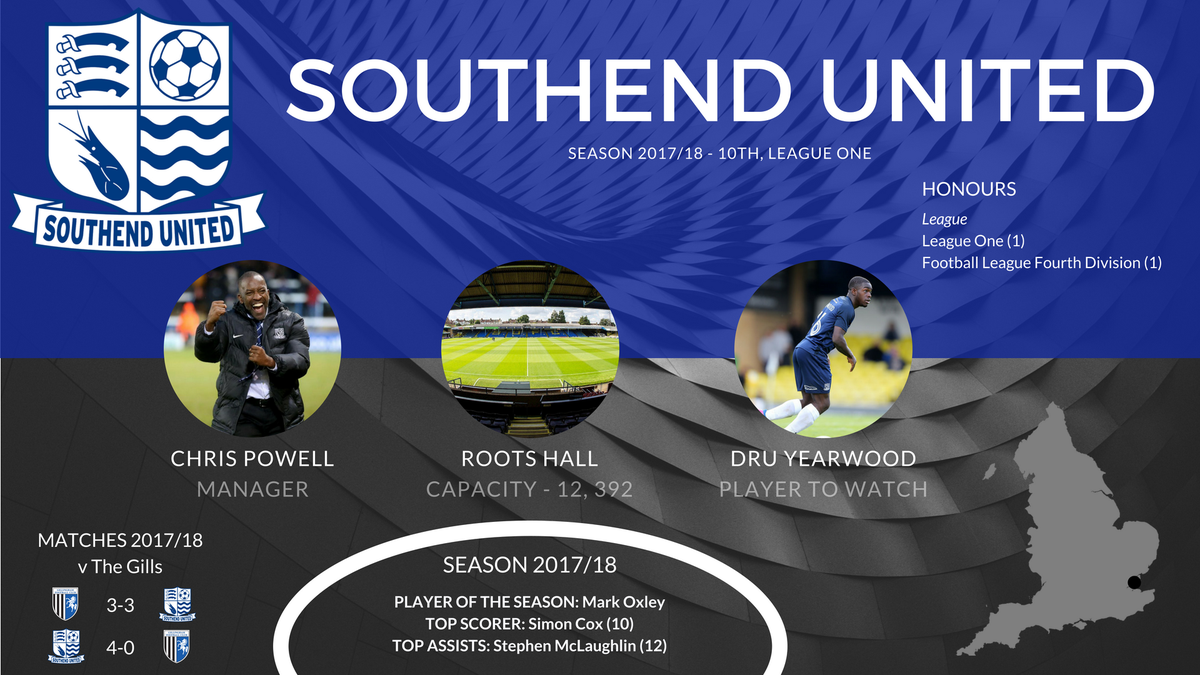 GFC_Commercial's tweet photo. 2018/19 LEAGUE ONE ~ @TheGillsFC will welcome Southend United to Priestfield on Saturday October 13.
We travel to Roots Hall on New Year's Day.
#NextSeasonIsComing
#Gills https://t.co/KwFKU1lo6Y