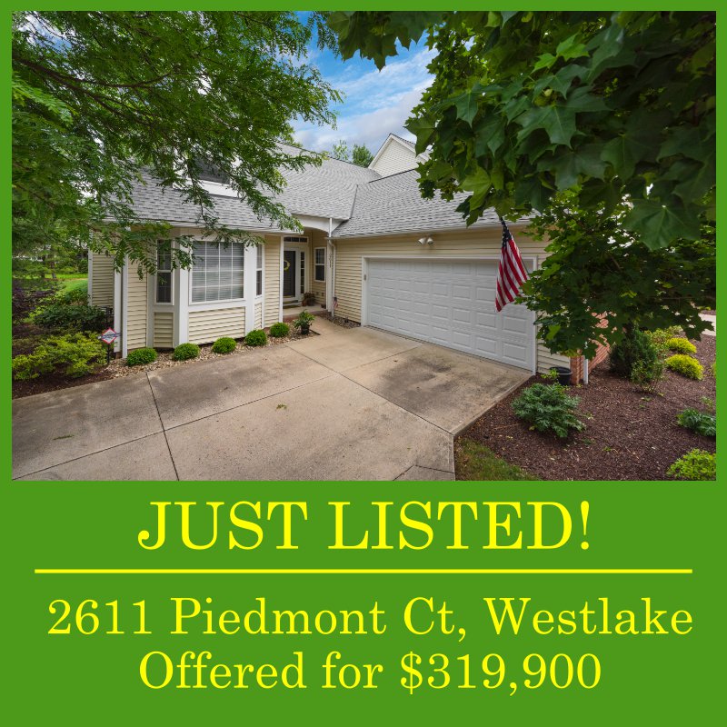 JUST LISTED! 2611 Piedmont Ct, Westlake. Offered for $319,900. #howardhanna #billreillyteamhh