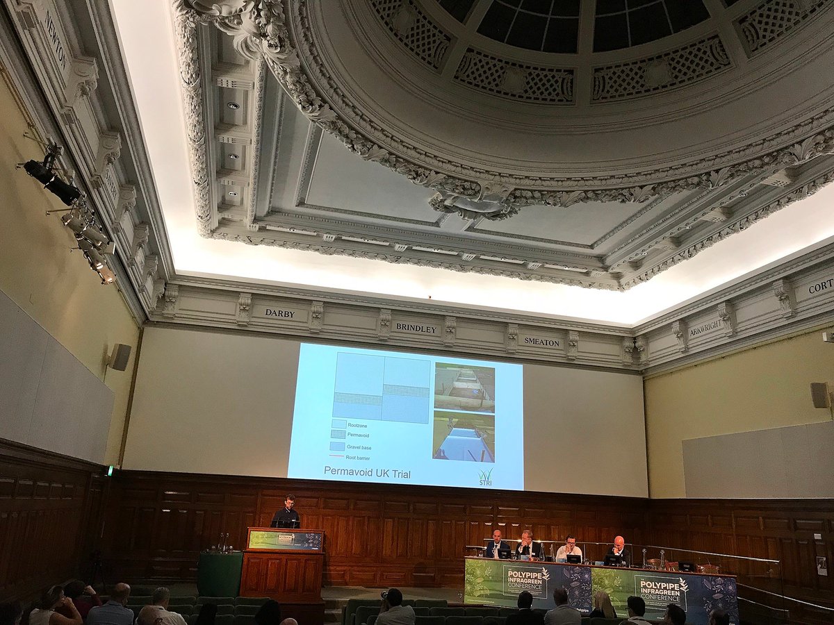 PolypipeCivilGU's tweet image. *Conference update*

Dr Tom Young at @striturf is talking about how football and sports pitches can evolve in the future with easy construction and better draingae.

#InfraGreen18 #Sportspitches #Permavoid #grass