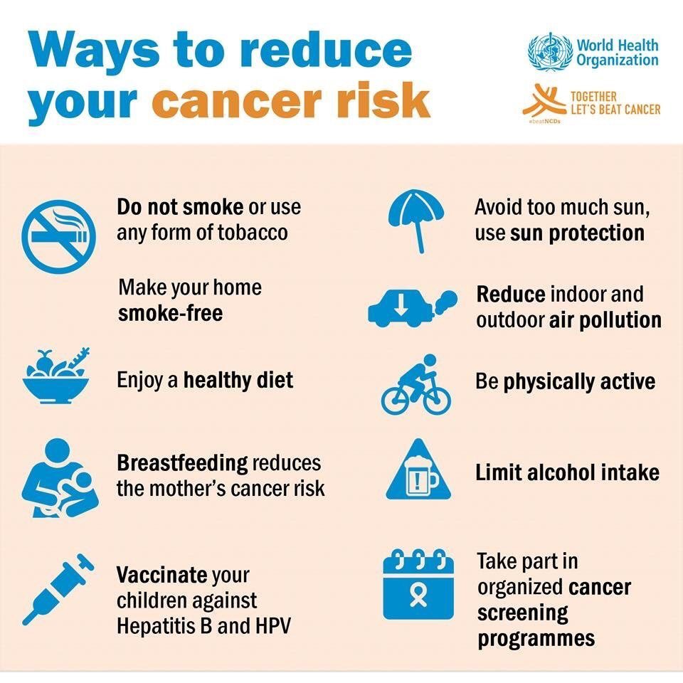 Here are some ways to #ReduceCancerRisk <a href="/ash_philippines/">Action on Smoking & Health (ASH) Philippines</a> <a href="/ncdalliance/">NCD Alliance</a> <a href="/NCD_APA/">AsiaPacificAlliance</a> <a href="/SmokefreePh/">SmokefreePh</a>