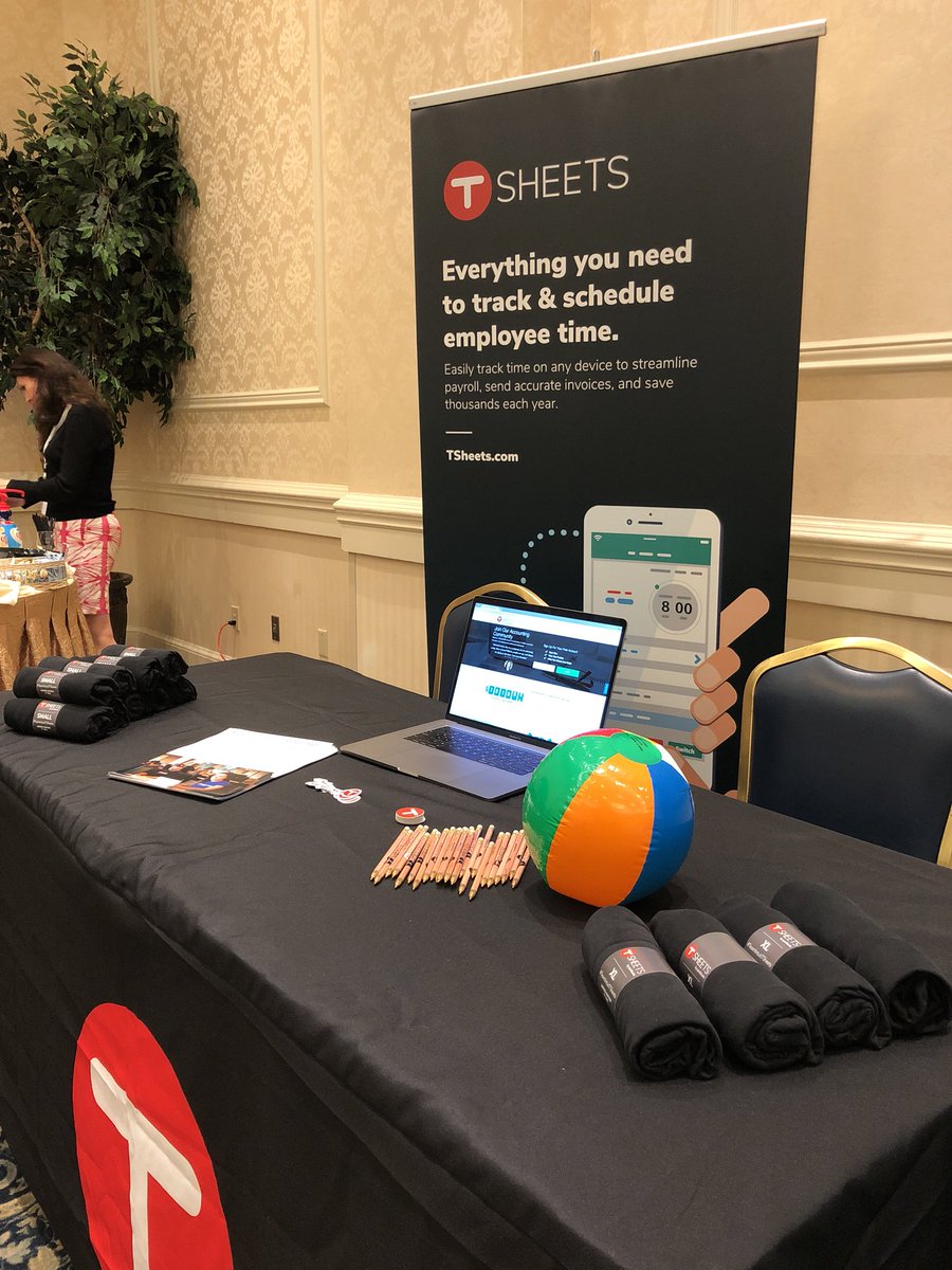 Day two of the MACPA Conference and I’m running out of shirts! Stop and grab yours before they’re gone. #BeachCPE #tsheets