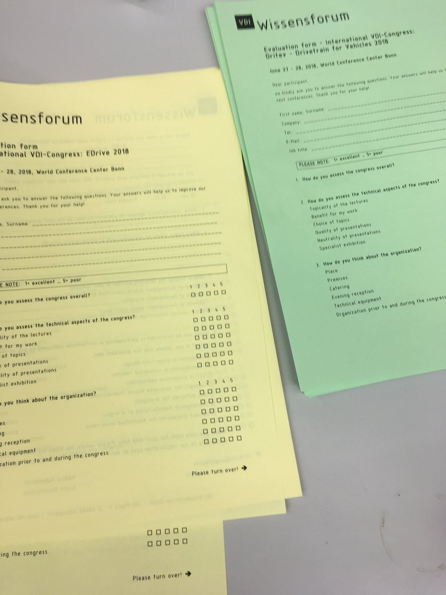 Don‘t forget to fill the evaluation form! #VDI_Drive