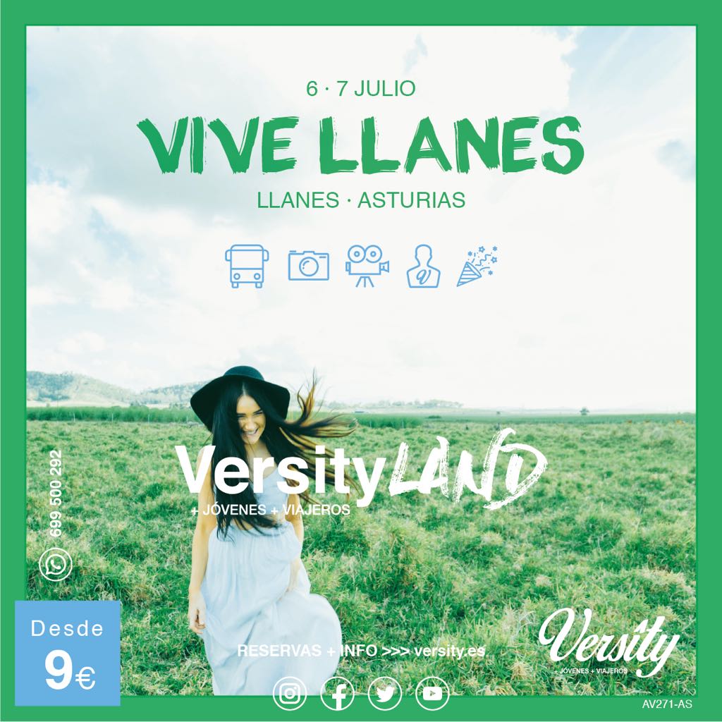 No te pierdas la primera edición del #vivellanes 🎉🌞
Reserva YA en versity.es 💙 #versity #verano #asturias #comunidadversity