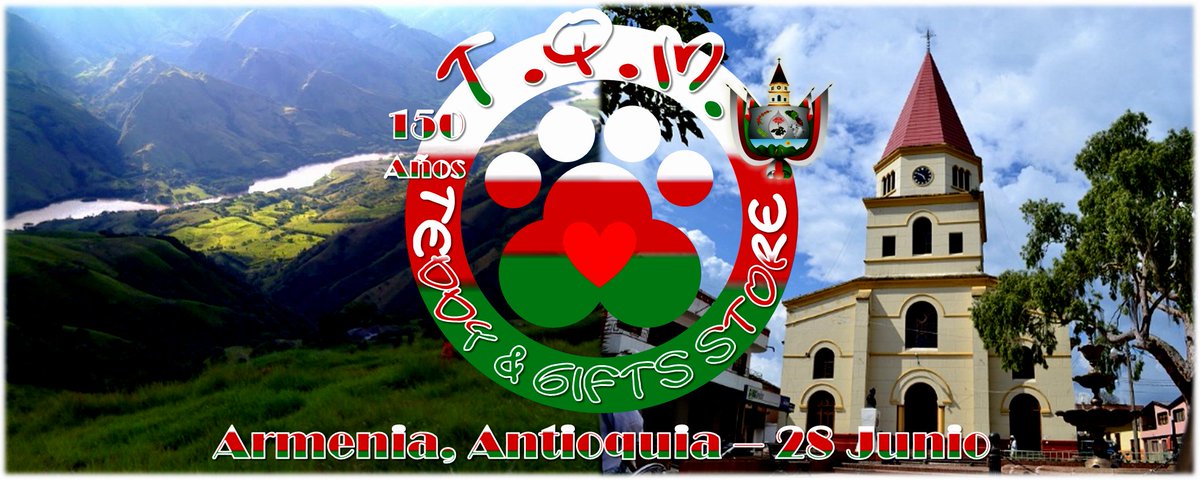TQMTeddy's tweet photo. A sus 150 años de la fundación del municipio de Armenia, Antioquia; TQM Teddy &amp; Gifts Store les desea a todos los hermanos armenios; un muy ¡Feliz Día! https://t.co/TntfpUPPtw