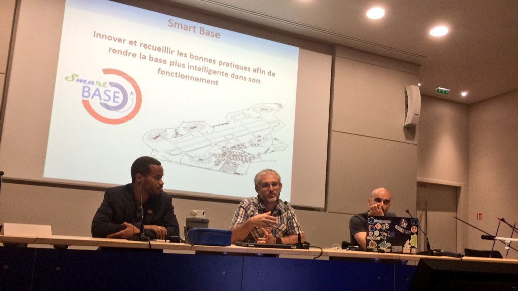 communaute_cimi's tweet image. #miditech @HANDHackers - @b_dsn présente la Smart Base de la BA 105 (Évreux).