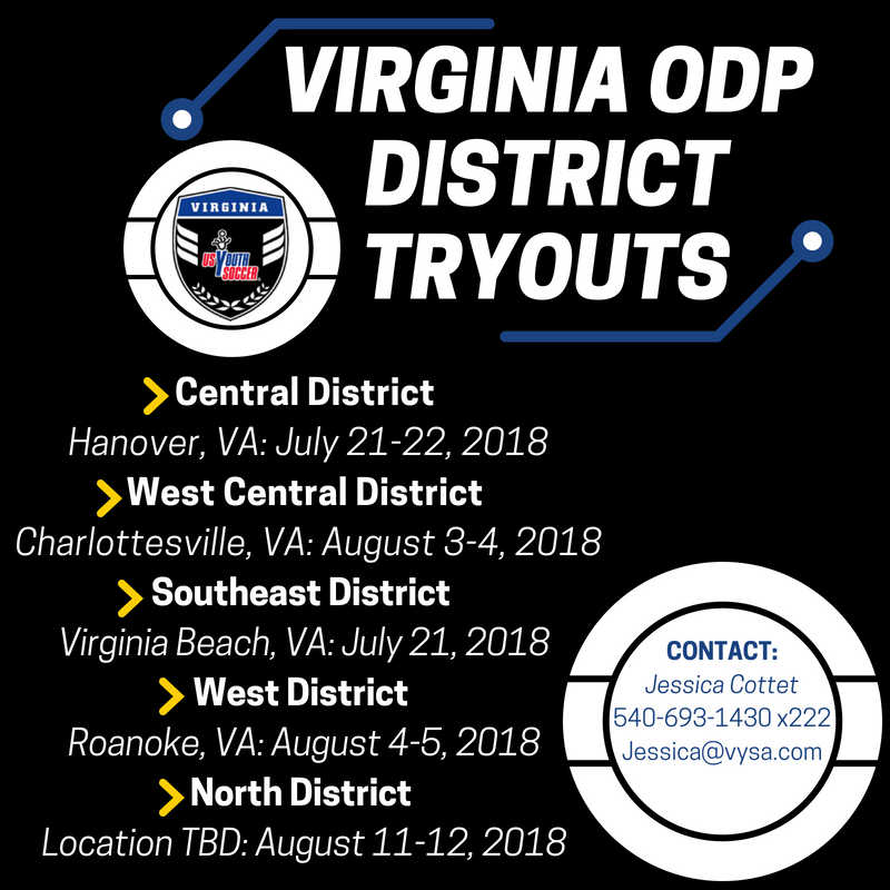 vayouthsoccer's tweet photo. ❗️Reminder: ODP &amp; D-ODP Registration is open!

See the ODP Tryout and D-ODP ID Weekend dates and locations below. https://t.co/d7DGVshHko