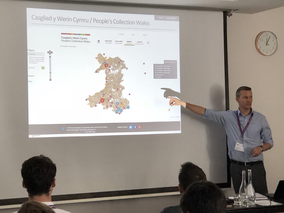 Orcanat's tweet image. Tom Pert  @RCAHMWales reveals the wealth of online resources for Wales’s historic monuments and historic place names at today’s #BetterMapping event @AGI_Cymru @bcsweb @RGS_IBG