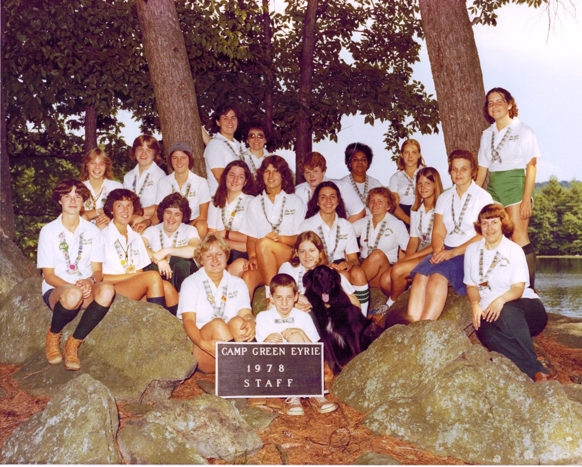 GSCWM's tweet image. Camp Green Eyrie Staff Photo, circa 1978 #TBT #CampLikeAGirlScout #Memories #EatSleepCampRepeat