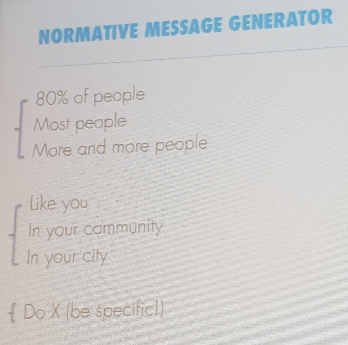 Normative message generator from @Freelancebrain at #CCPsychComms