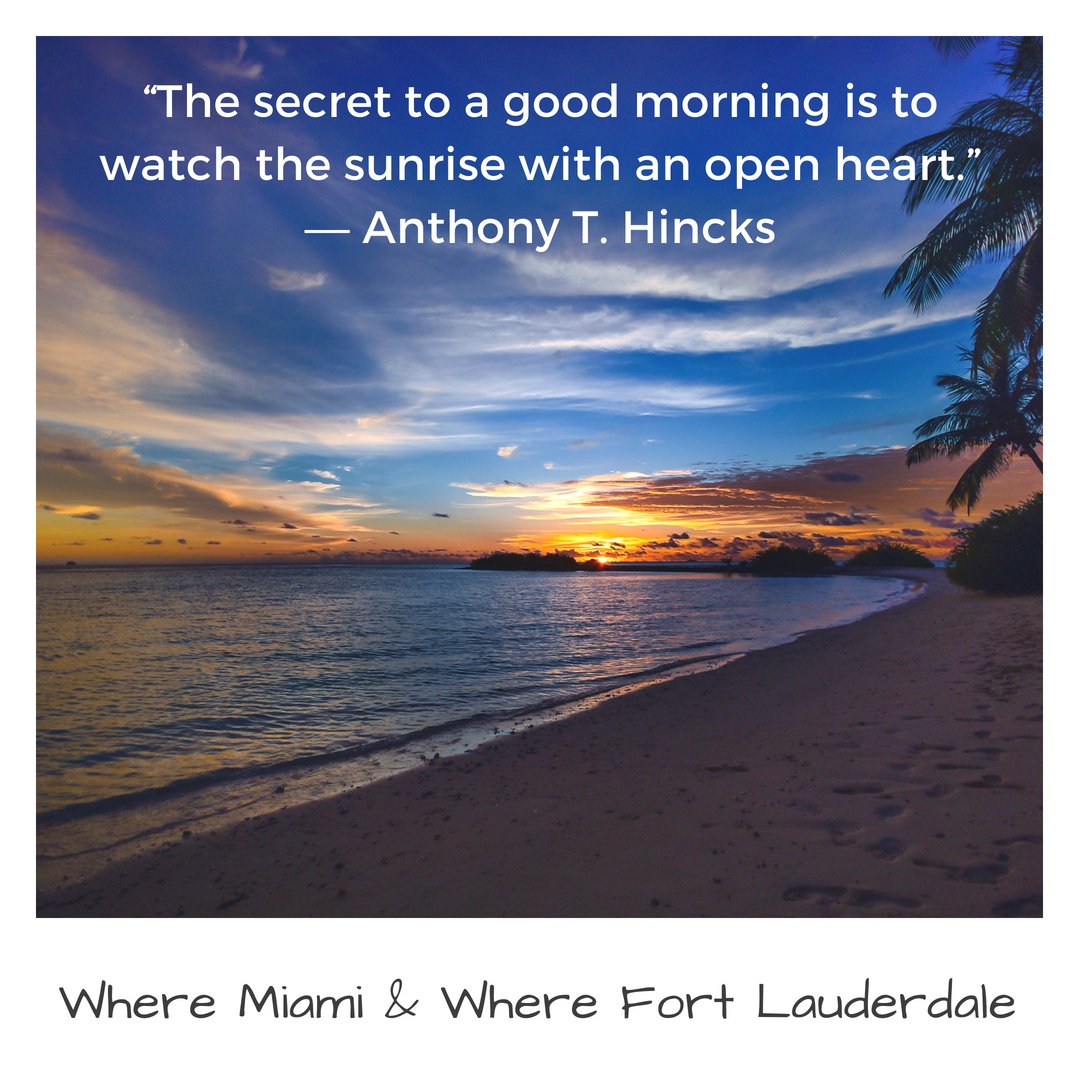 WhereMiamiFL's tweet photo. We can't think of a better place to watch the sun rise then in a lounge chair on the beach! #miami #fortlauderdale #wheremiami @WhereTraveler https://t.co/c6J1aRmOQg