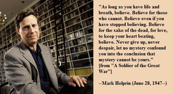 Happy birthday, Mark Helprin! 