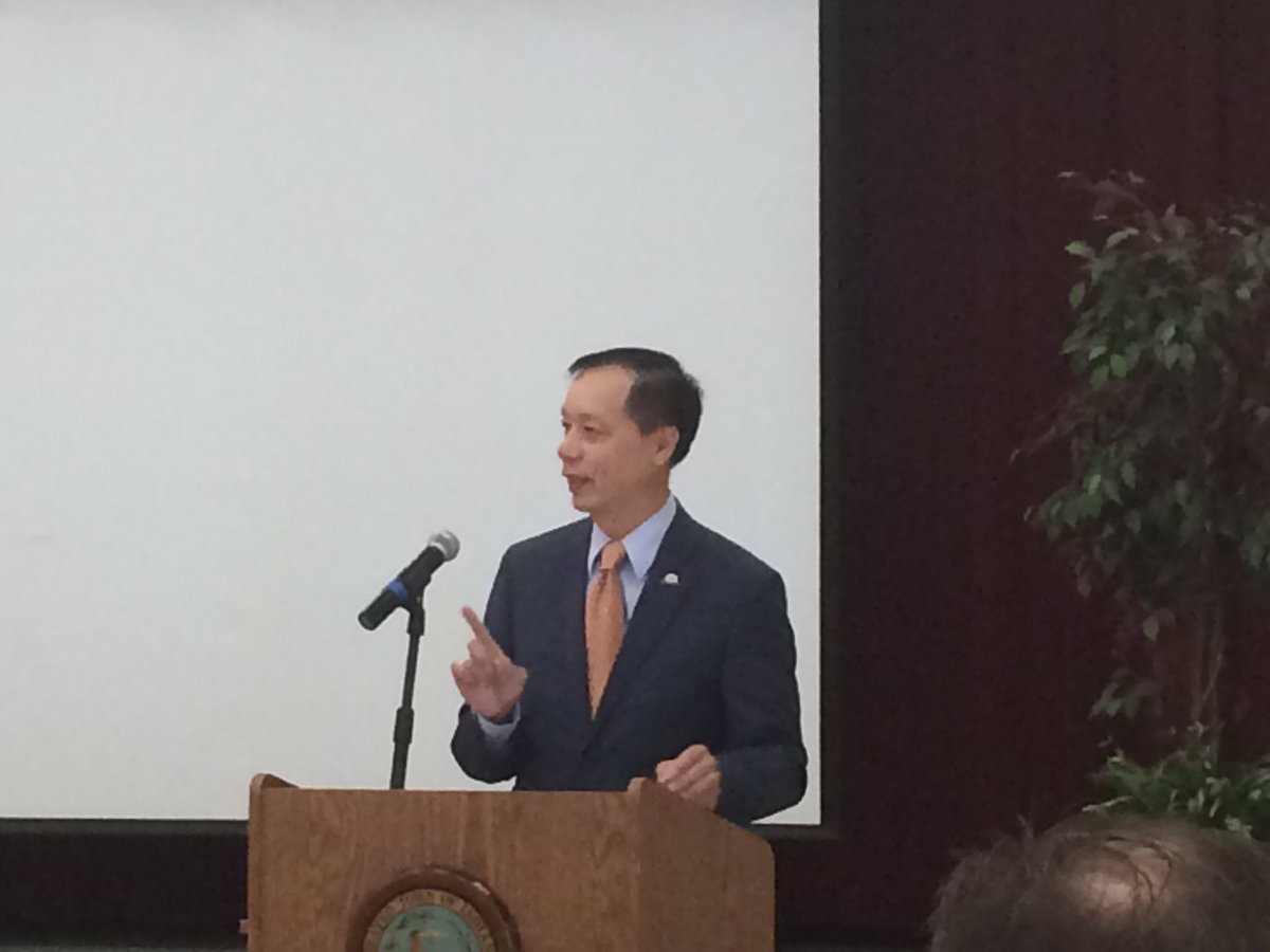 CharlieIndyNews's tweet photo. Deputy Secretary Ben Wu giving keynote address at Indian Head Innovation and Technology Day. Lot of cool networking opportunities here today https://t.co/O8rPE1bAAc
